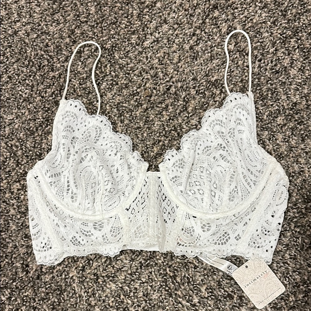 Intimately Free People Women's Lace Bralette - White NWT XS
